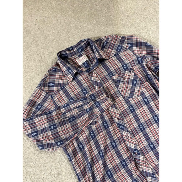 Wrangler Other - Vintage 90s Wrangler Western Brushpopper Colorful‎ Embroidered Cactus See Pics**